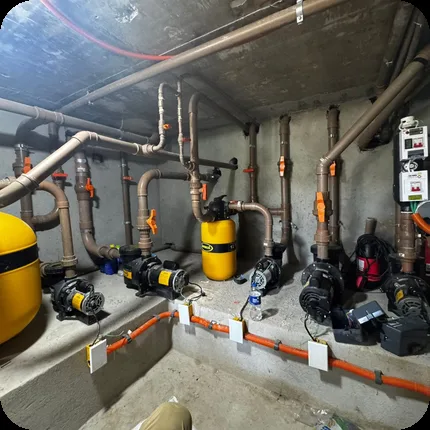 Infraestrutura de bombas integrada à automação da residência