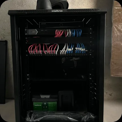 Rack de rede estruturada da Casa A72